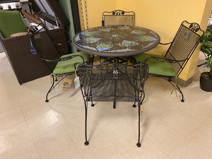 mosaic dining set with briarwood chairs