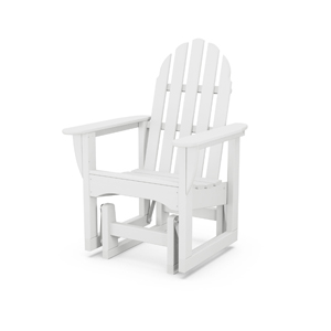 classic adirondack glider chair in white