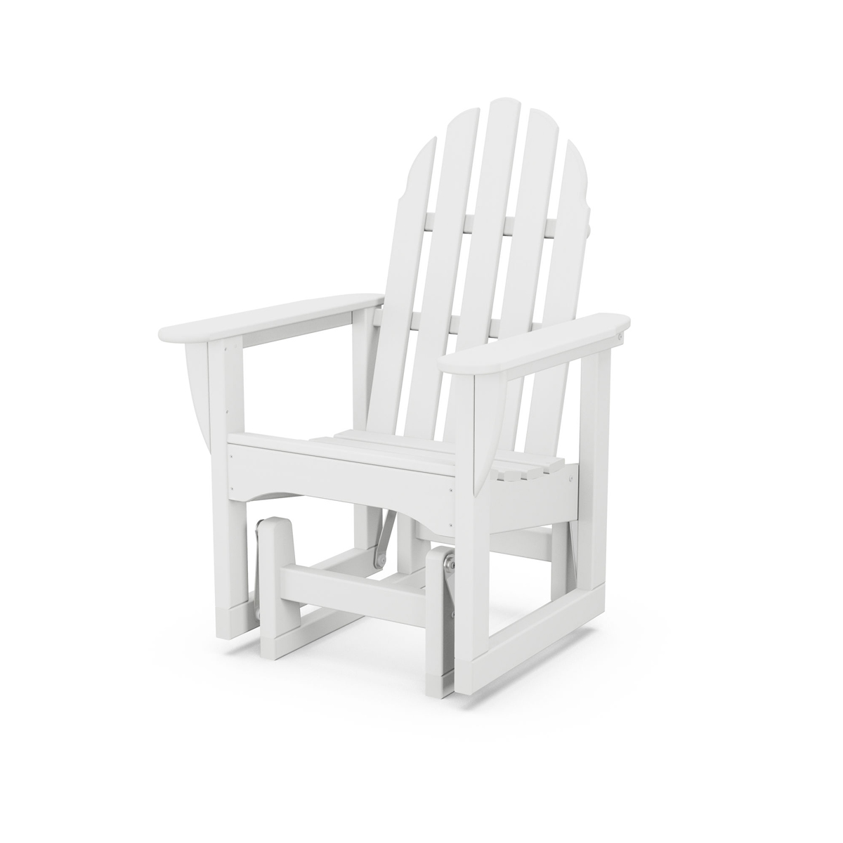 classic adirondack glider chair in white thumbnail image