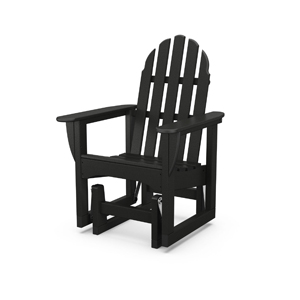 classic adirondack glider chair in black