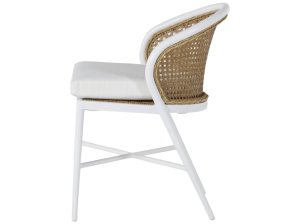 havana side chair – chalk/natural resin