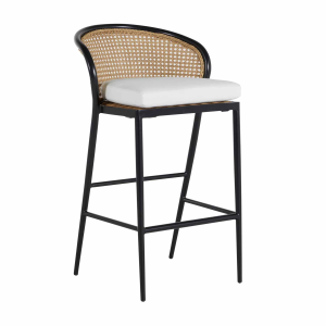 havana counter stool – black/natural resin