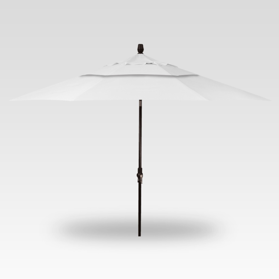 11′ natural white collar tilt umbrella – black frame product image