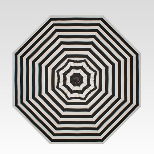 11′ kinzie coal stripe collar tilt umbrella – black frame thumbnail