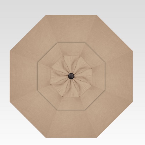 11′ heather beige collar tilt umbrella – black frame thumbnail