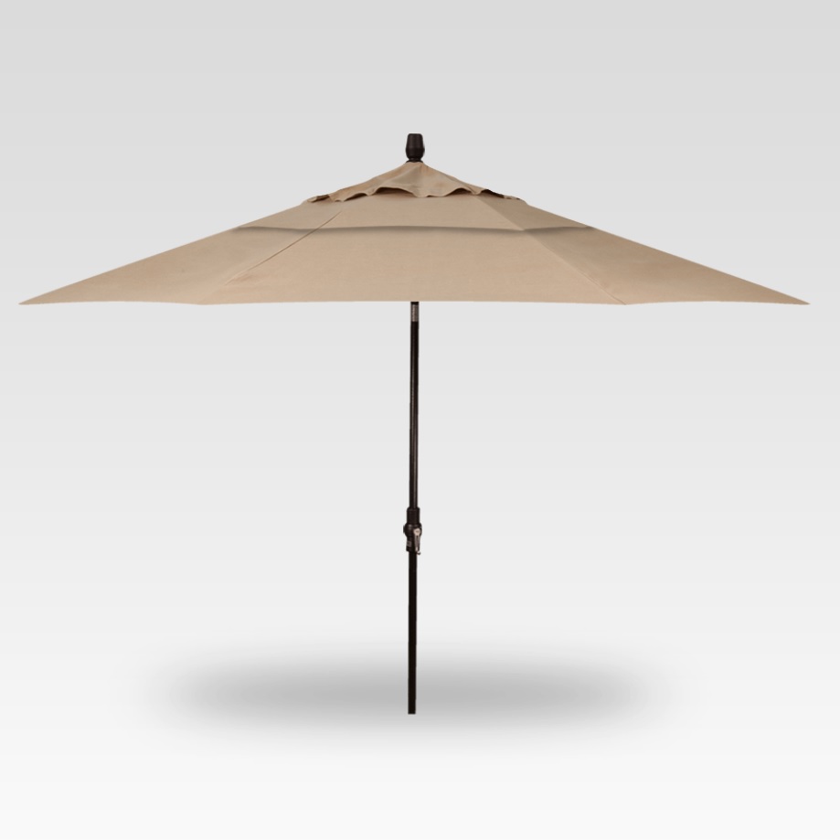 11′ heather beige collar tilt umbrella – black frame product image