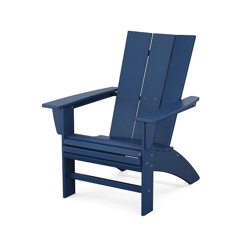 modern curveback adirondack chair in navy blue