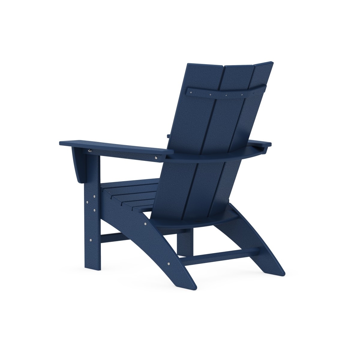 modern curveback adirondack chair in navy blue thumbnail image