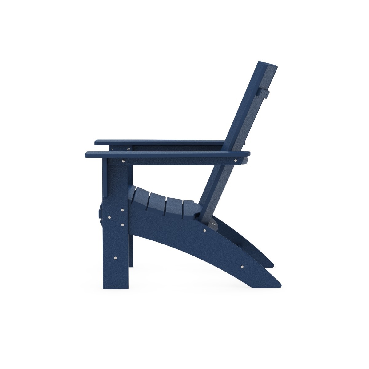 modern curveback adirondack chair in navy blue thumbnail image