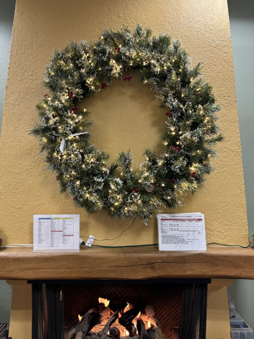 48 inch brandywine wreath – white led lights