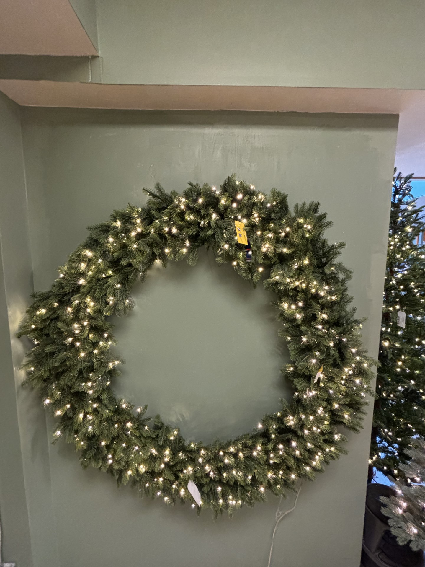 60 inch country fir wreath – clear led lights product image