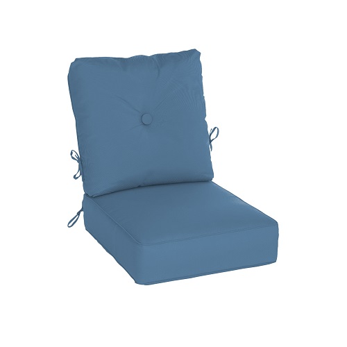 canvas sapphire blue water resistant estate chair cushion