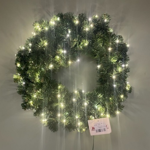 30 inch colorado fir wreath- clear led lights