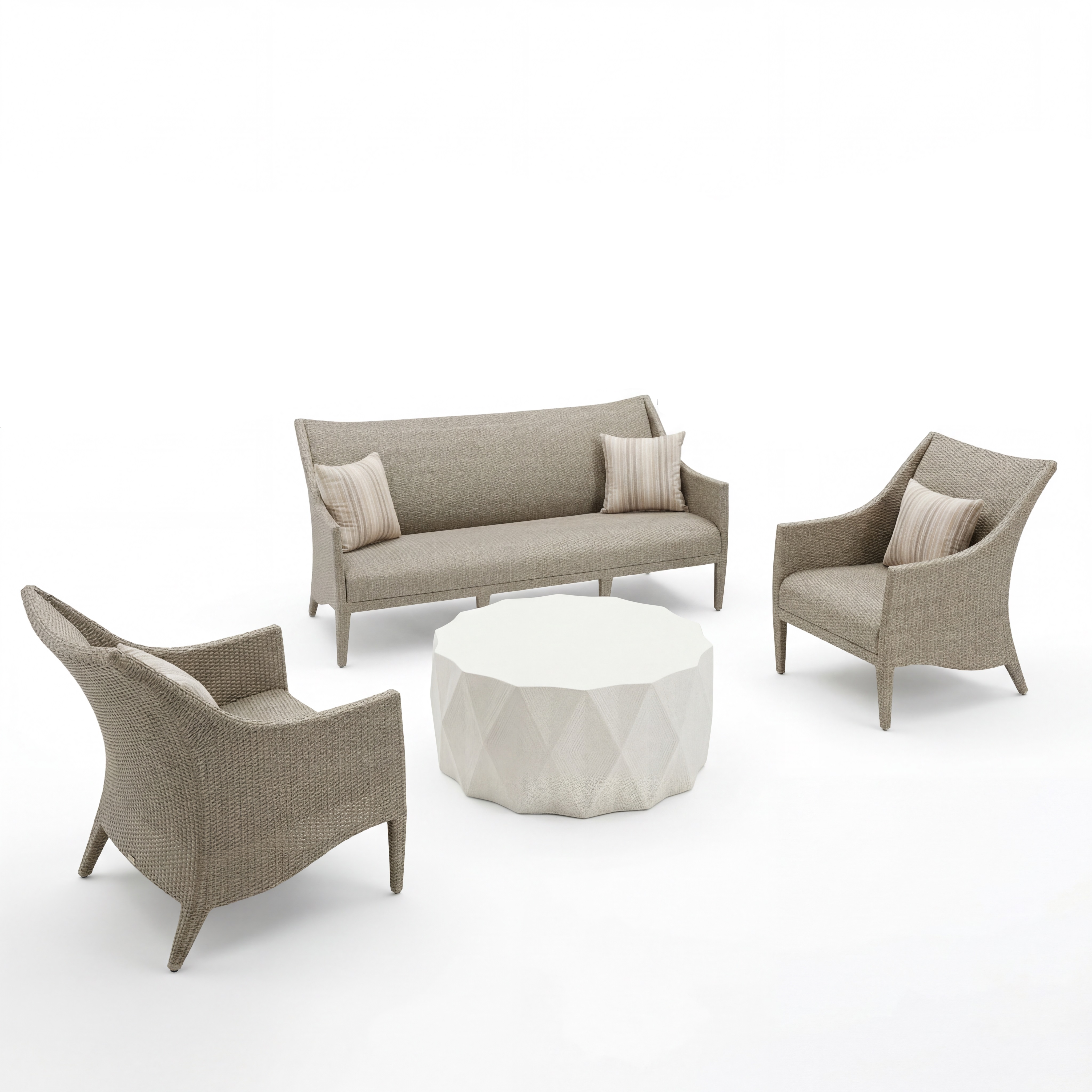 athena plus woven seating set-oyster product image