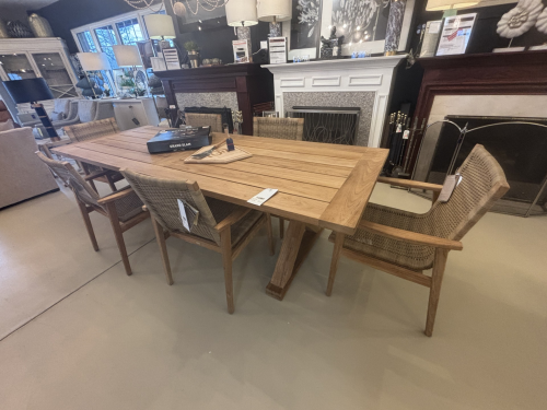 modena/pointe teak dining set