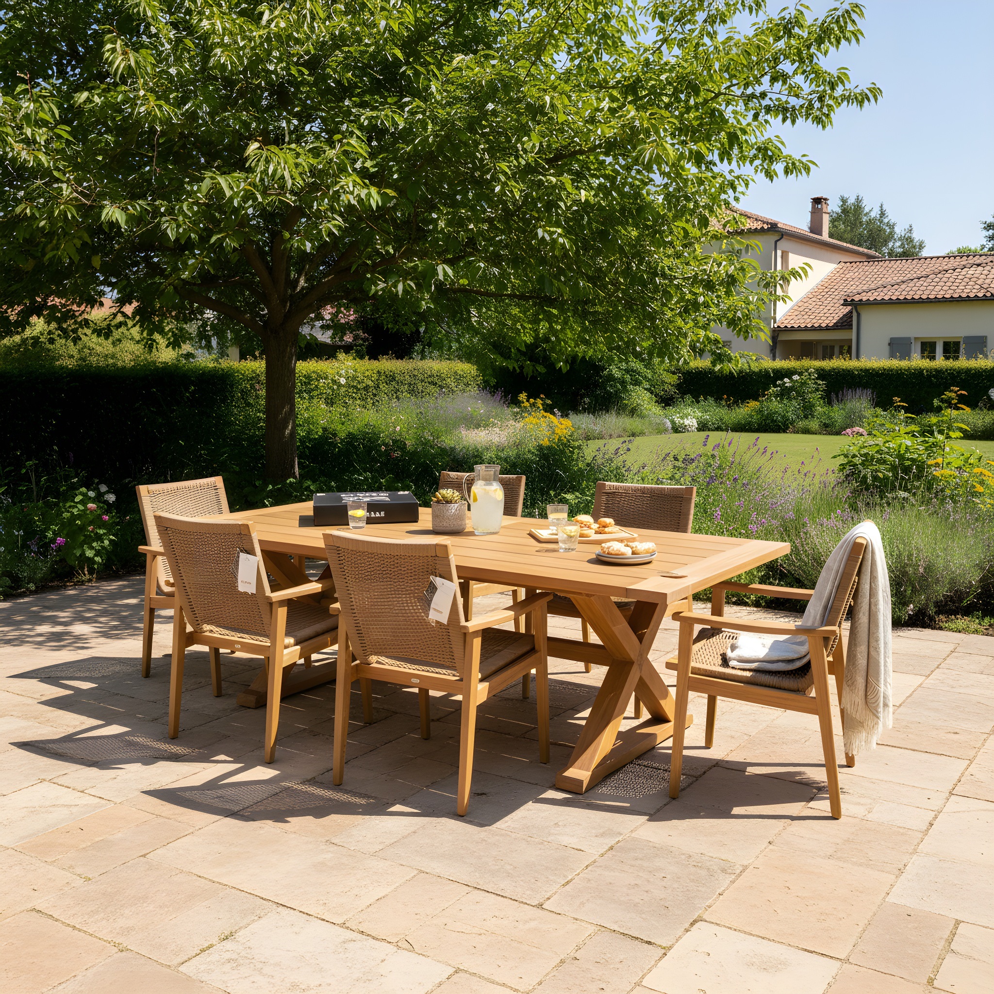 modena/pointe teak dining set thumbnail image