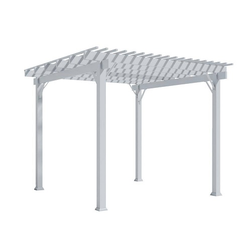 12 x 12 classic aluminum pergola – white thumbnail