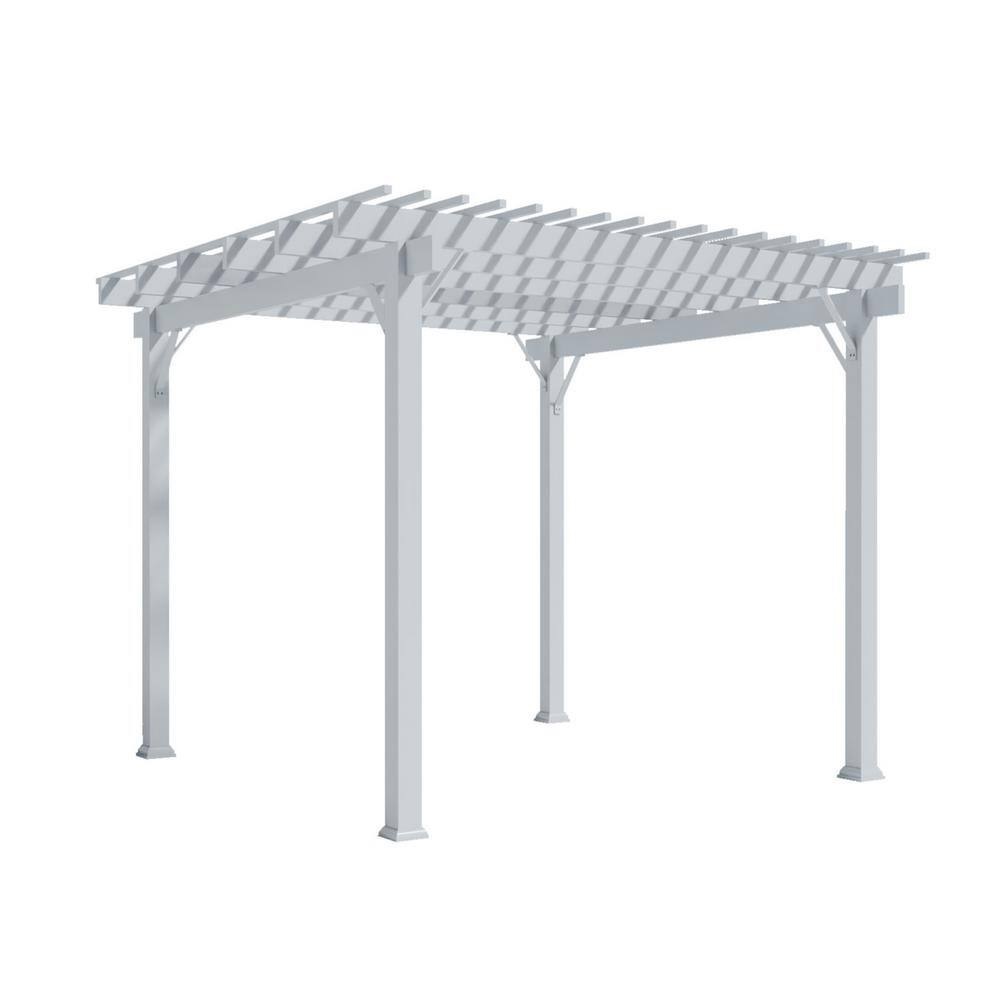 12 x 12 classic aluminum pergola – white thumbnail image