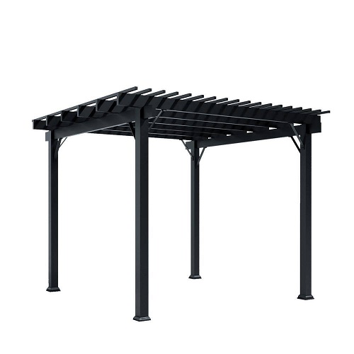 12 x 12 classic aluminum pergola – black thumbnail