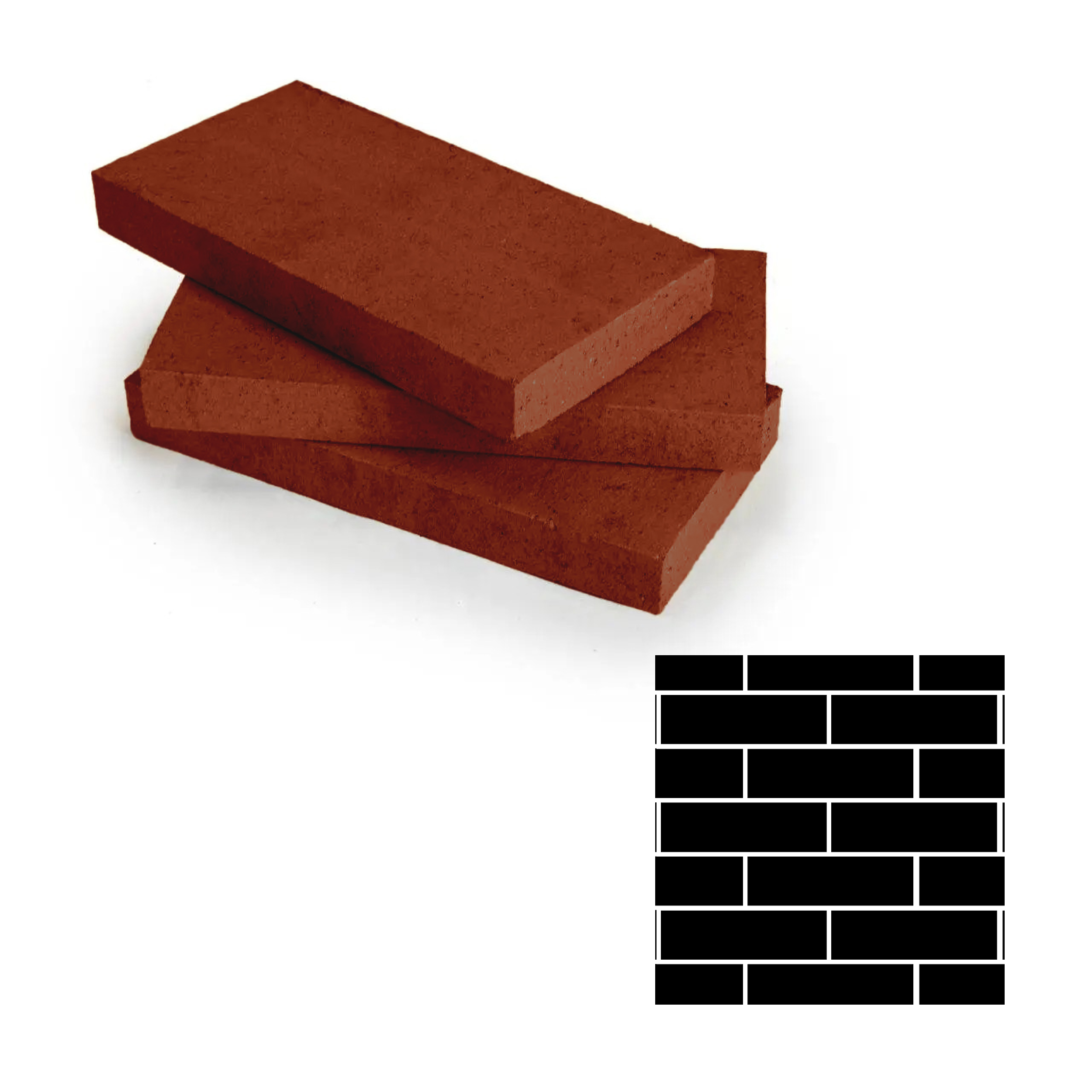 red running bond refractory firebrick kit – 100 pieces product image