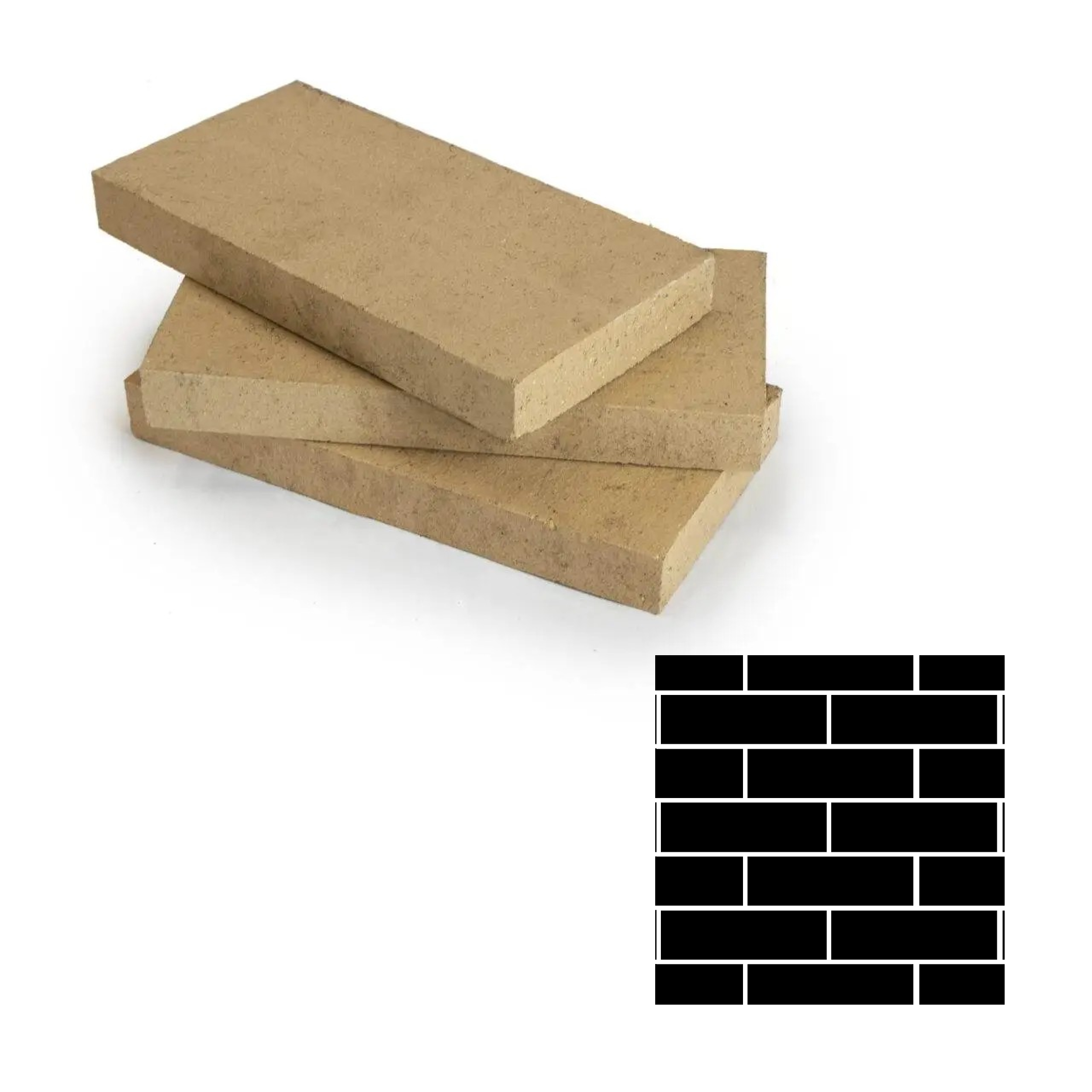 cream running bond refractory firebrick kit – 100 pieces product image