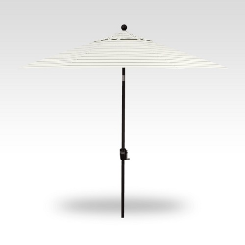 9′ pathway pumice stripe push-button tilt umbrella – black frame