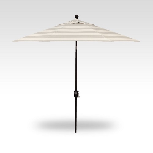 9′ block smoke stripe push-button tilt umbrella – black frame thumbnail