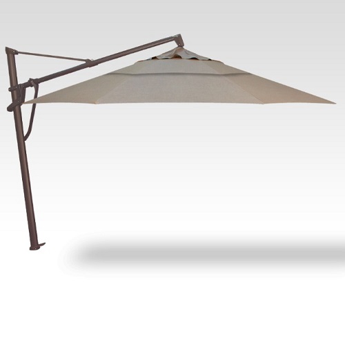 11′ akz plus cast ash cantilever umbrella – bronze frame
