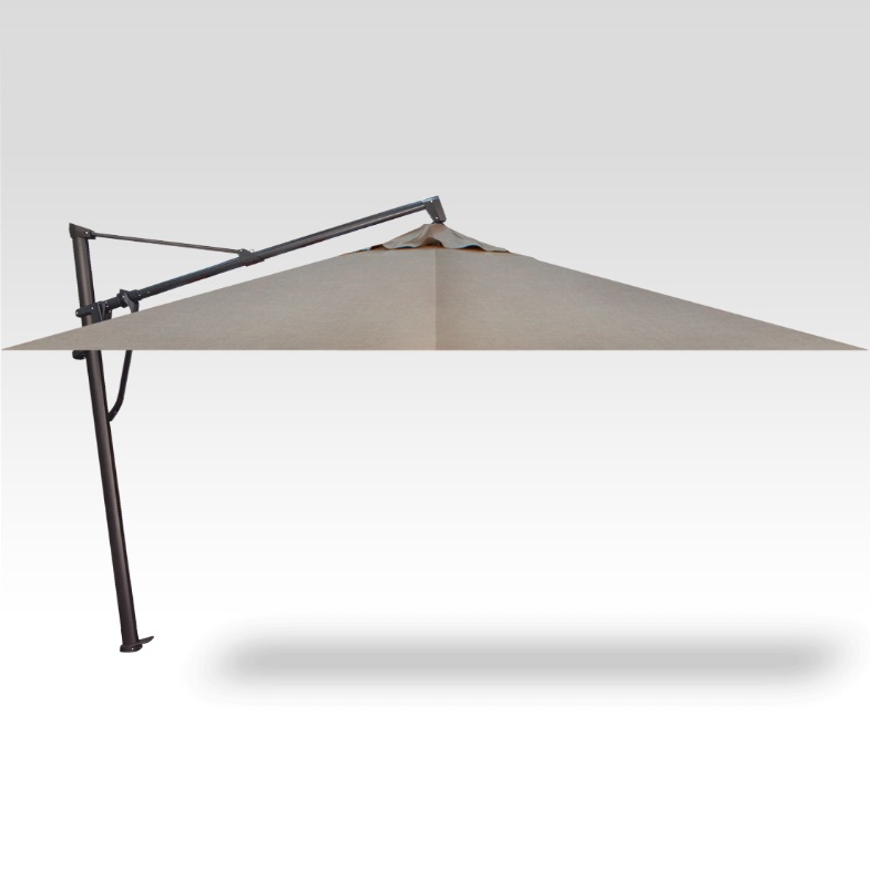 10’x13′ cast ash akz plus cantilever umbrella with lights – black frame product image