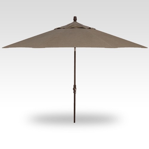 11′ taupe collar tilt umbrella – bronze frame