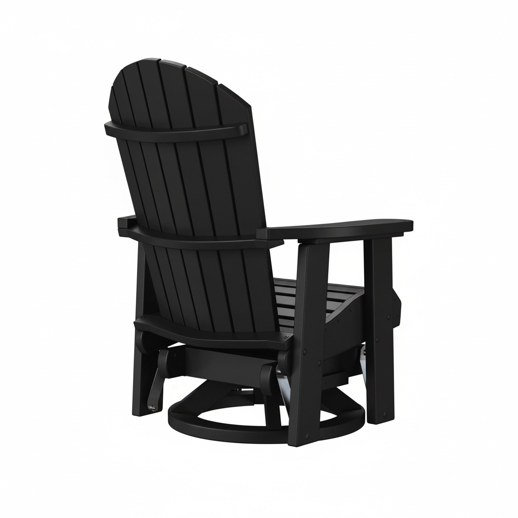 fanback swivel glider – black thumbnail image