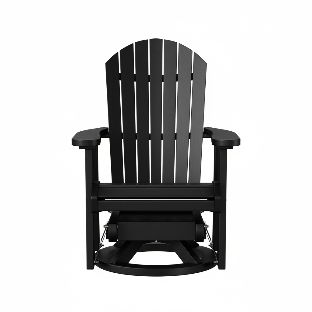 fanback swivel glider – black thumbnail image