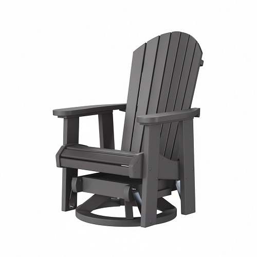 fanback swivel glider – dark grey