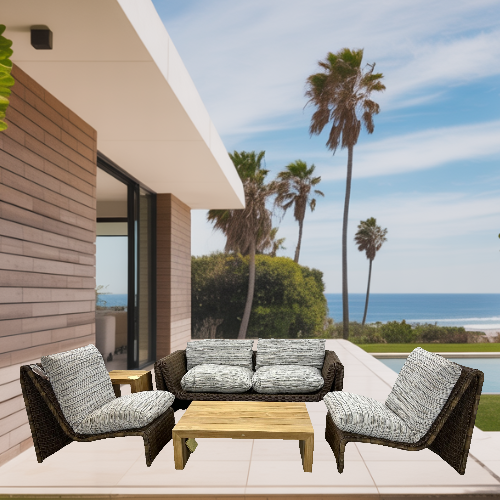 como seating set – raffia / arlo stripe ale product image