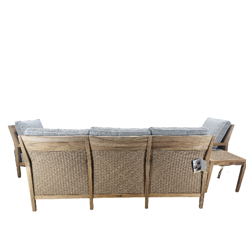 savannah teak seating set – natural teak / adena mist thumbnail image