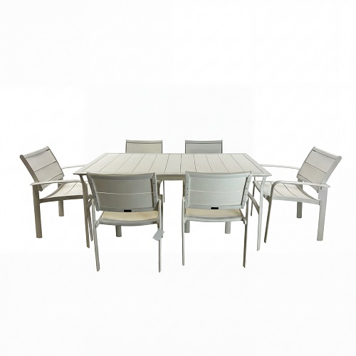 harper dining set – white