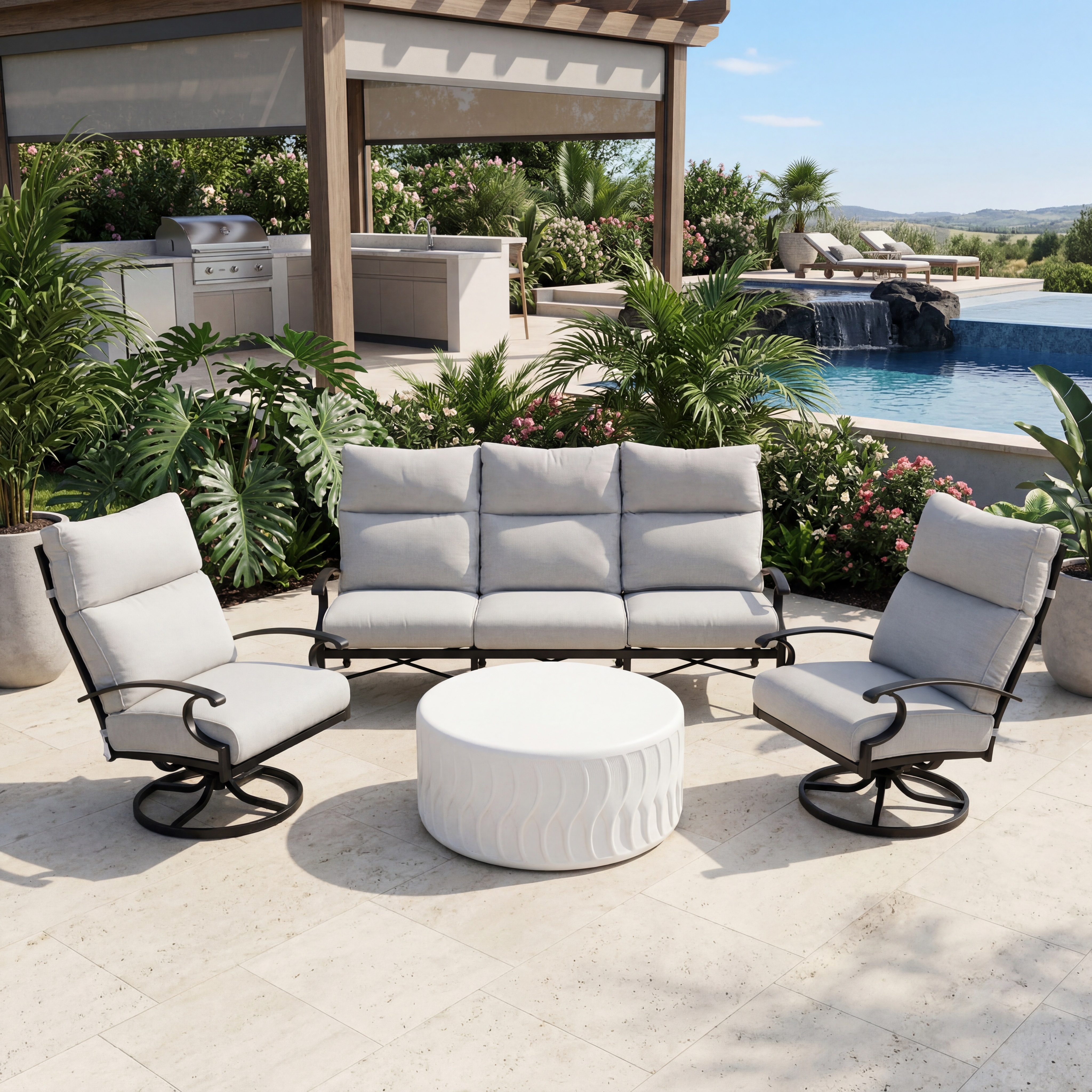 manor seating set – black night / cast silver thumbnail image