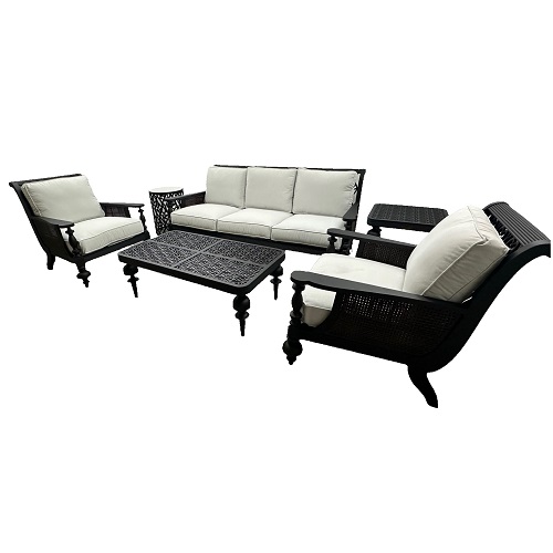 hemingway islands seating set – black truffle / storm linen thumbnail