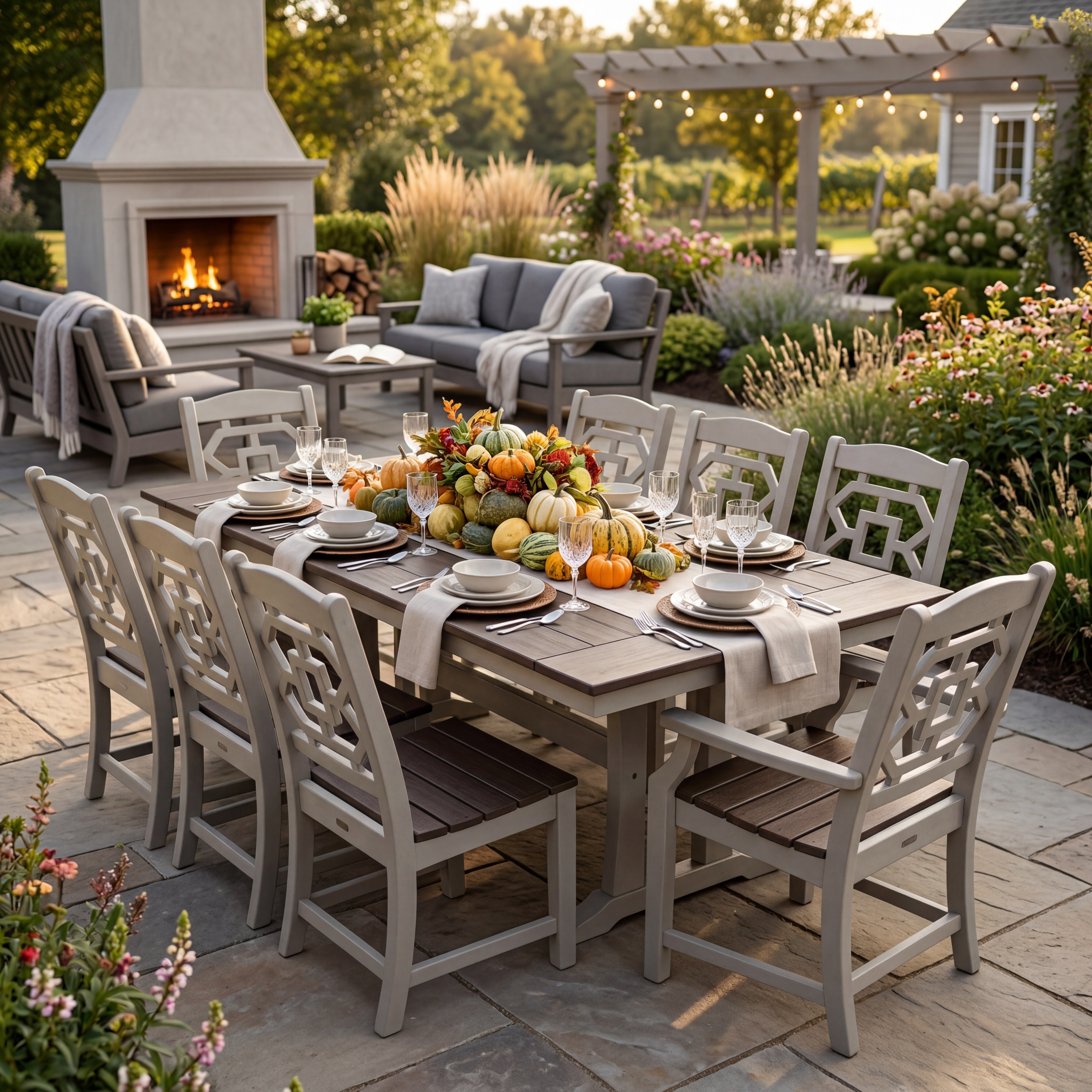 chinoiserie dining set – sand / kona thumbnail image
