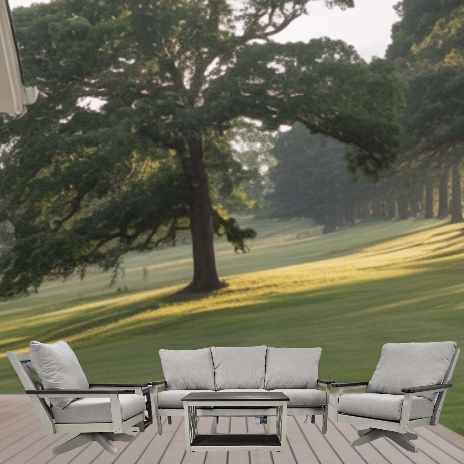 chippendale seating set – kona / cast ash