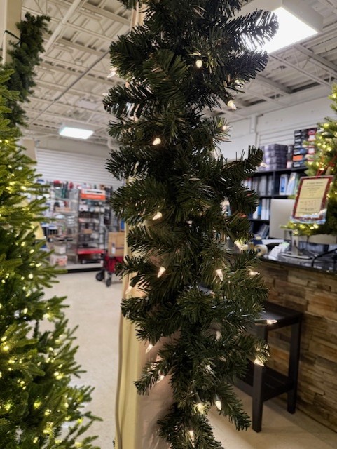 9′ colorado fir garland – clear lights