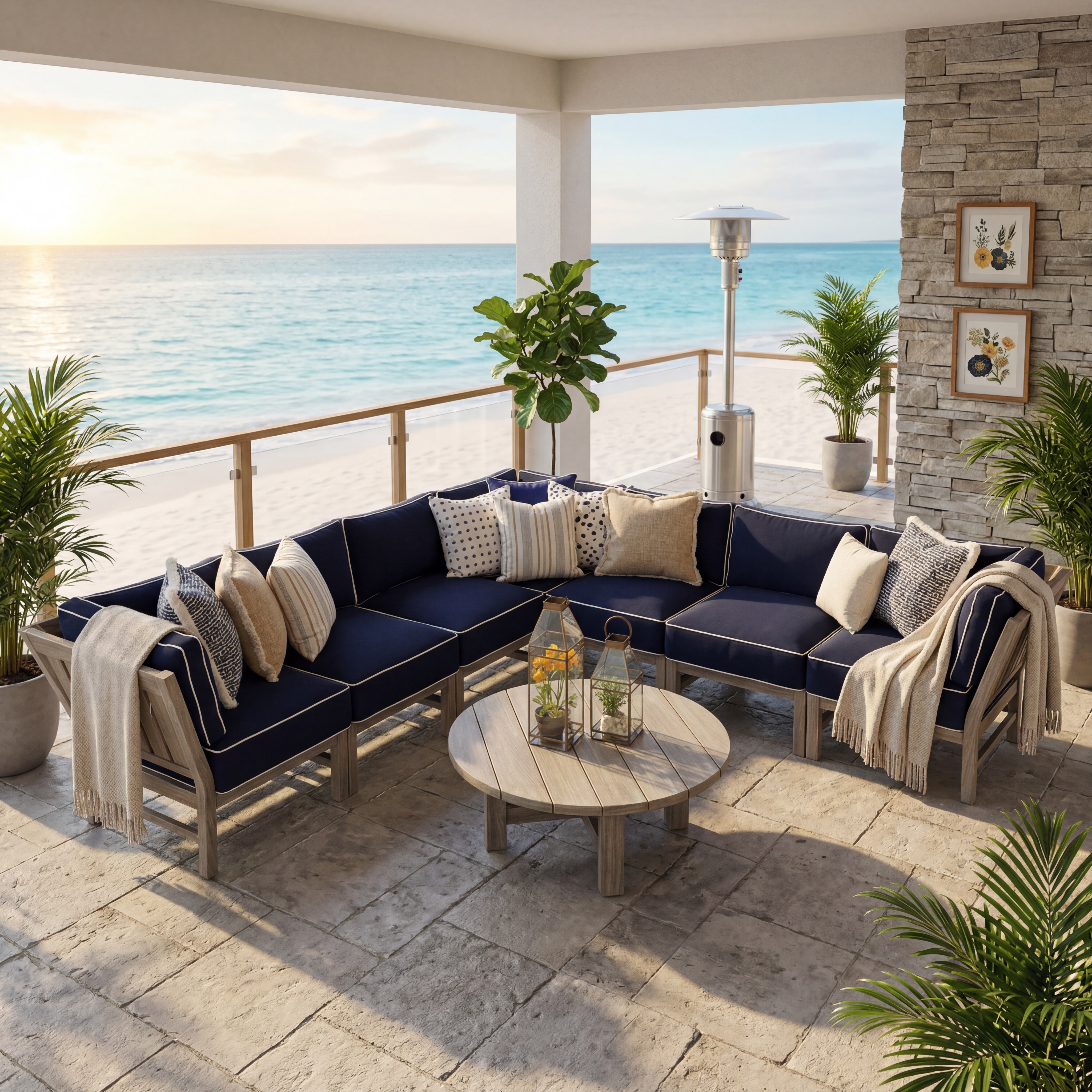 club teak sectional thumbnail image