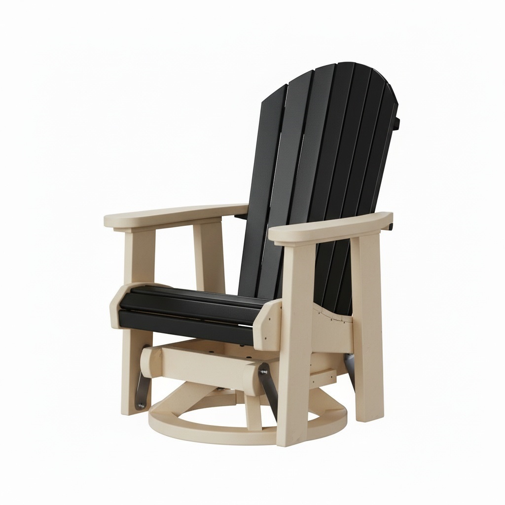 fanback swivel glider – black / seashell product image