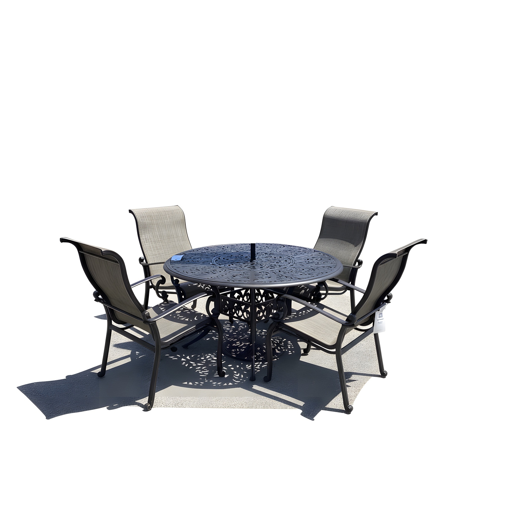 54″ chateau lazy susan dining set, desert bronze product image