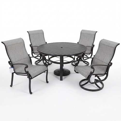 54 inch winston dining table and hanamint sling chairs