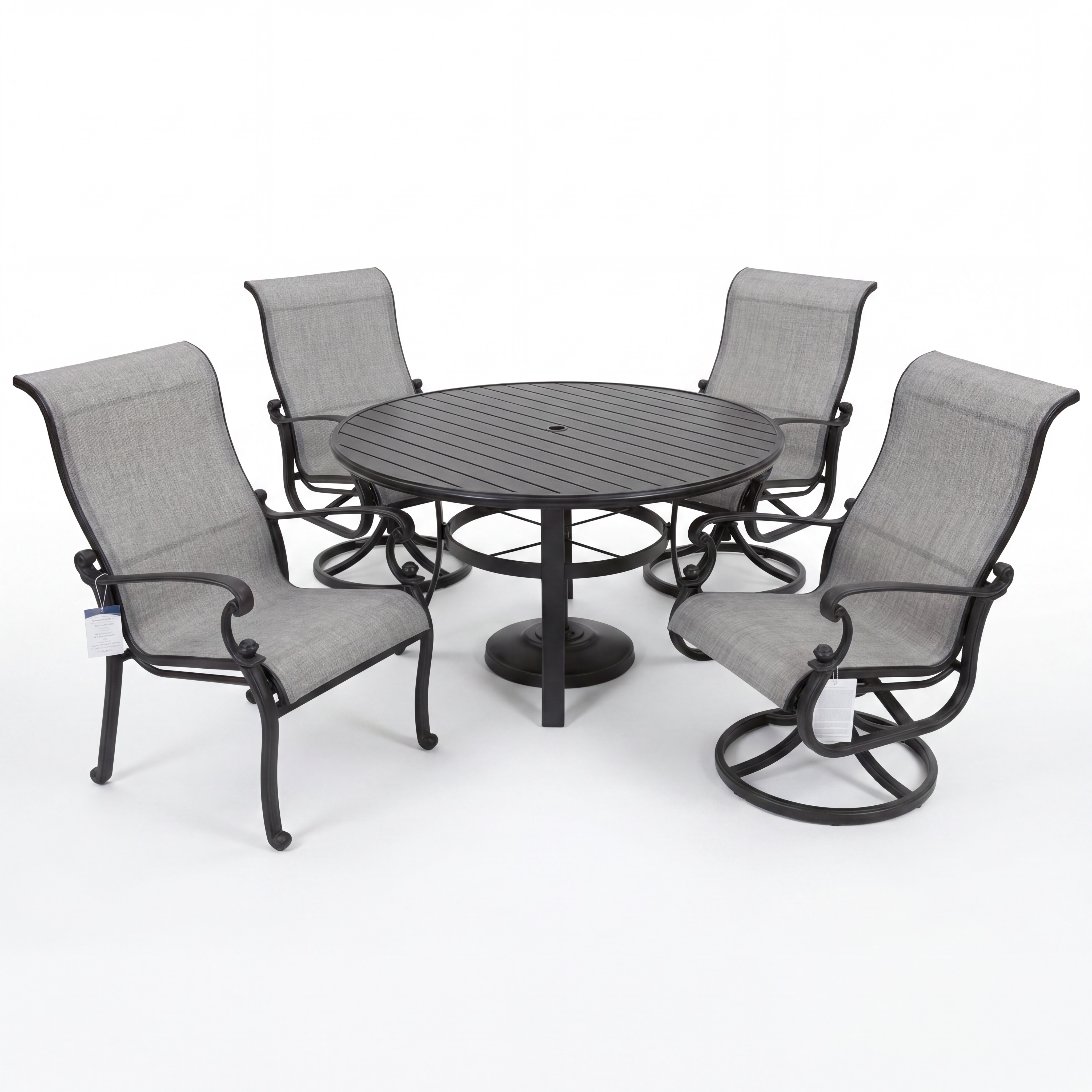 54 inch winston dining table and hanamint sling chairs product image