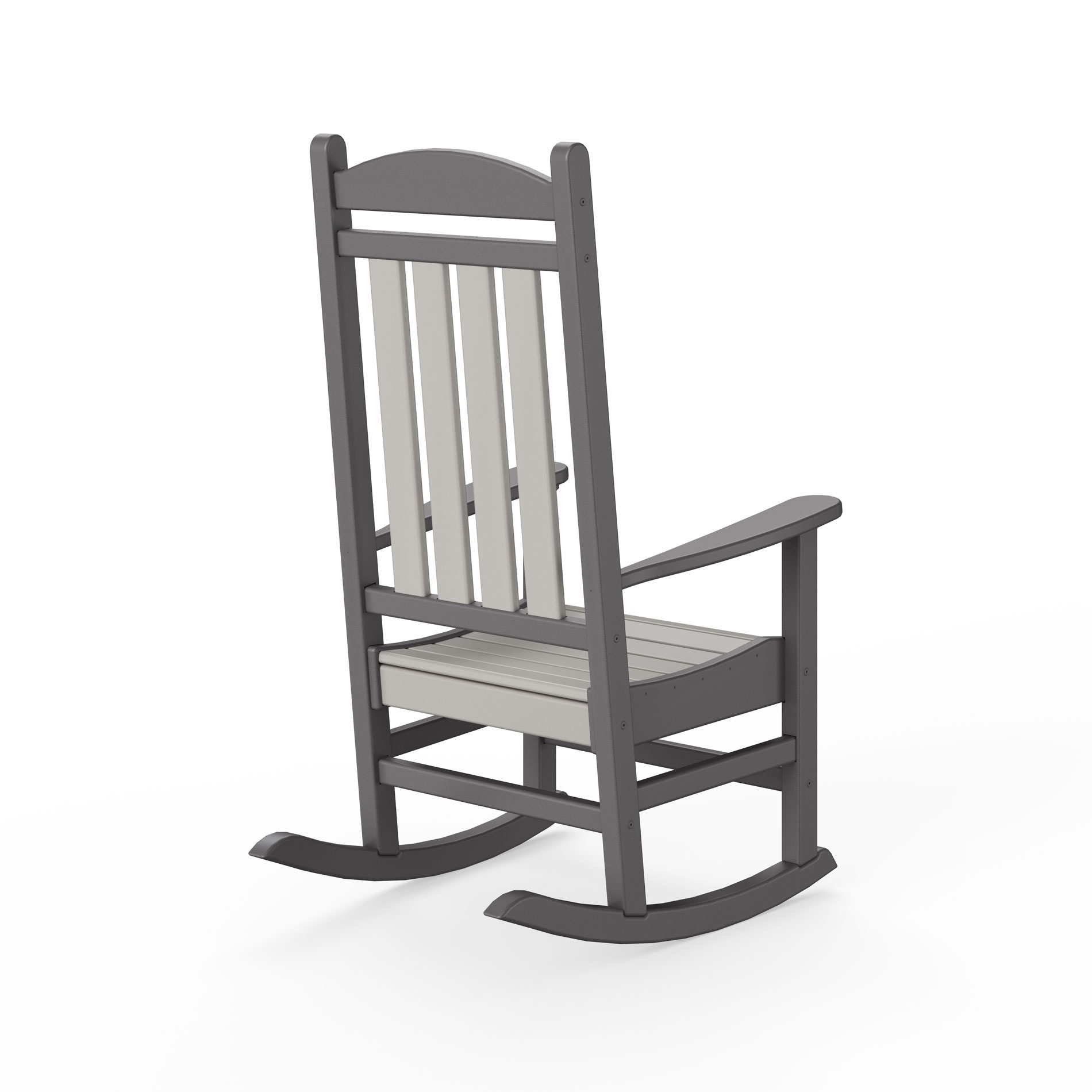 porch rocker – dark grey frame / dove grey slats thumbnail image
