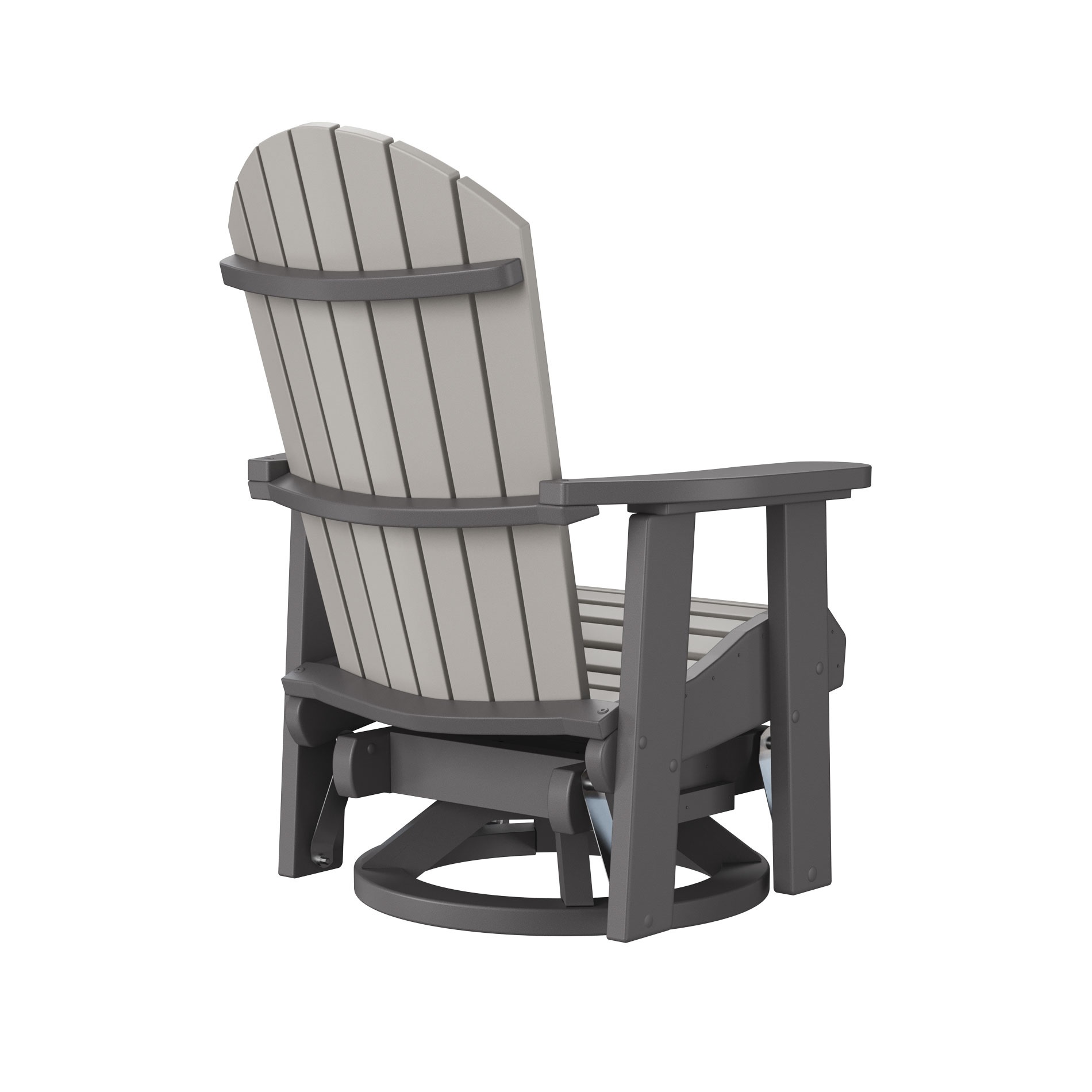 fanback swivel glider – dark grey frame / light grey slats thumbnail image