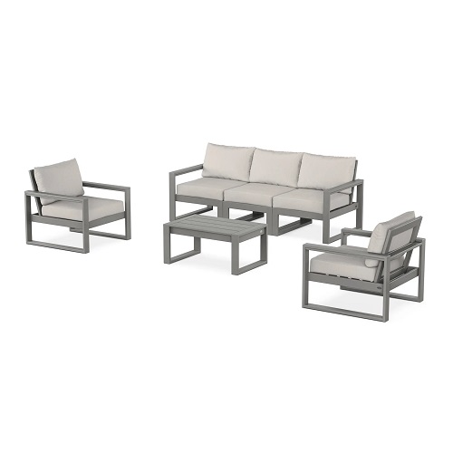 edge sectional seating set-driftwood/ cast ash